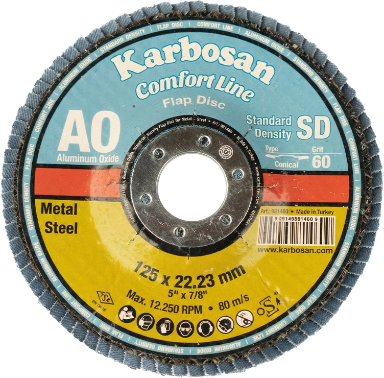 Круг лепестковый КЛТ 125х22 Р60 Karbosan Comfort Line AO SD Flap Конический