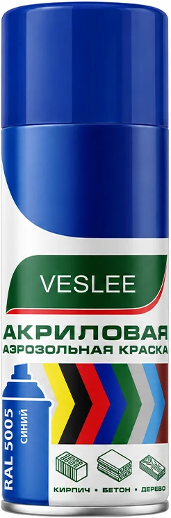 Аэрозольная эмаль универсальная синяя VESLEE 520 мм RAL 5005