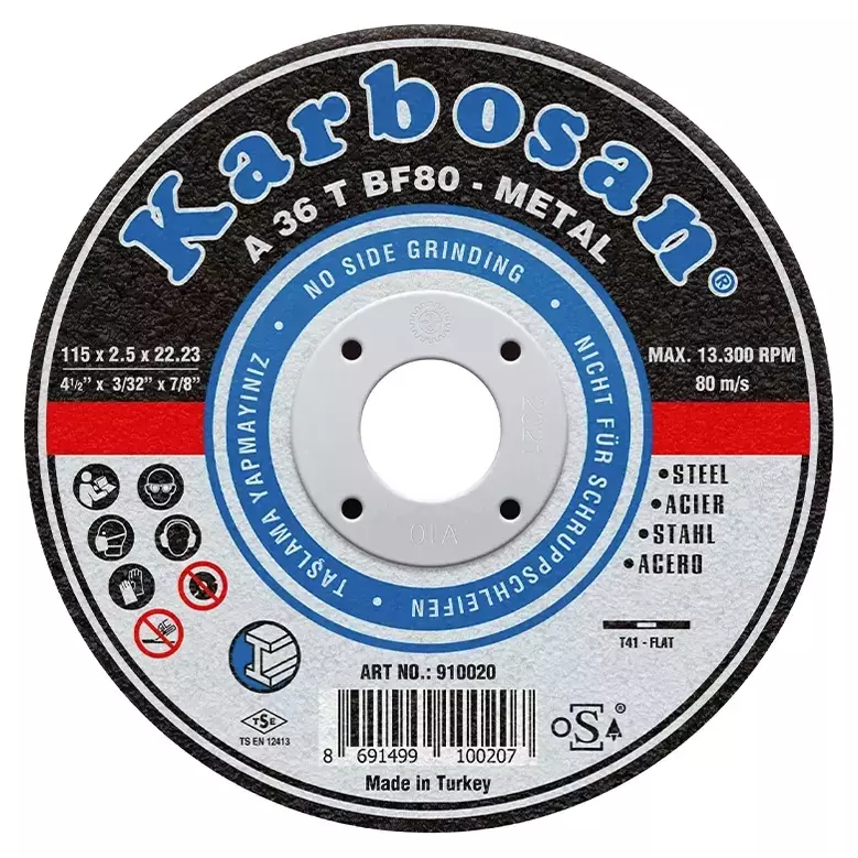 Диск отрезной по металлу Karbosan 115х2,5х22 мм