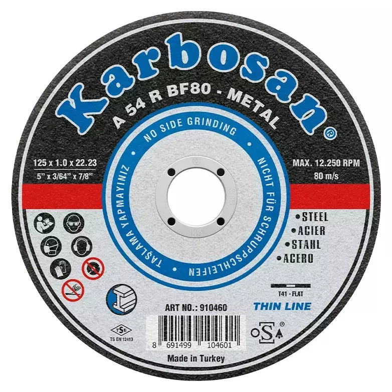 Диск отрезной по металлу Karbosan 125х1х22 мм