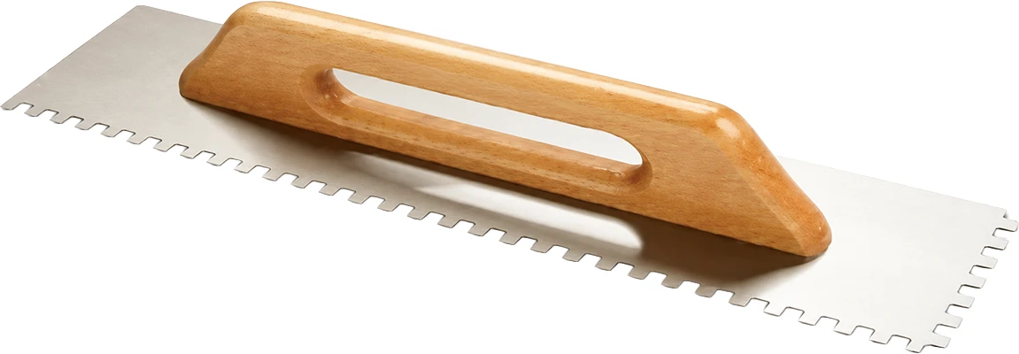 Гладилка зубчатая с деревянной ручкой 10х10 30 см Serfa 149