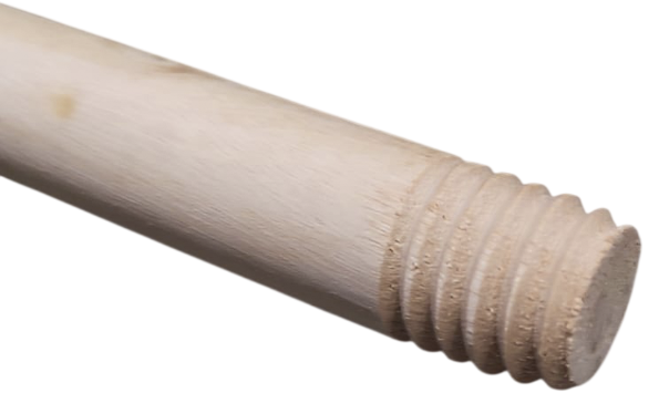 Черенок для щетки деревянный, эвкалипт, 25 мм 120 см (с резьбой) Samtools