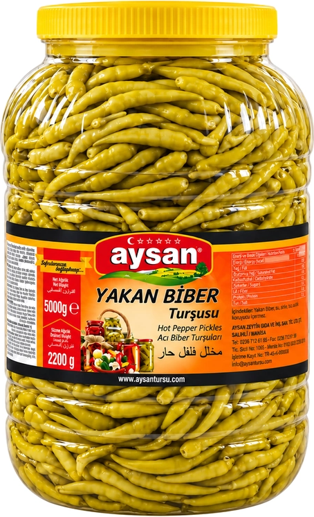 Перец консервированный острый длинный 5 л AYSAN