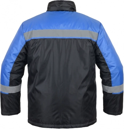 Куртка Спецмонтаж длинная черная/василек с СОП размер 120-124/182-188