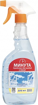 Средство для мытья стекол МИНУТА 500 мл с нашатырным спиртом