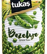 Горошек зеленый консервированный TUKAS 4250 г (упаковка 6 шт)