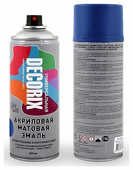 Аэрозольная эмаль универсальная Decorix (520 мл) синяя