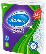 Полотенца бумажные Лилия (2 рулона)