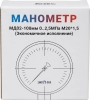 Манометр Экомера МД02 100 мм с двойной шкалой 0-2,5 МПа (0-25 кгс/см2) резьба М20х1,5