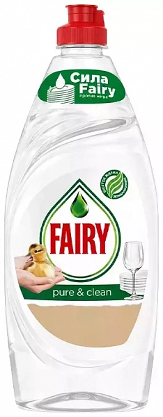 Средство для мытья посуды Fairy Pure & Clean без отдушек и красителей 900 мл