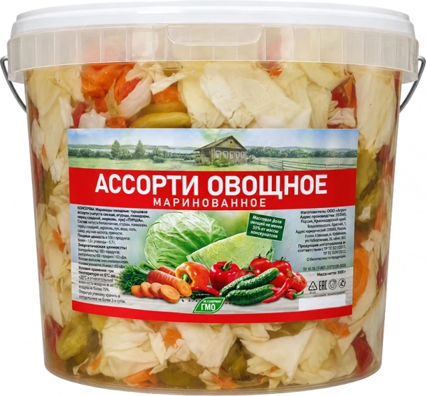 Ассорти овощное маринованное Tursum 10 л