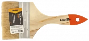 Кисть плоская Slimline 4" 100 мм, натуральная щетина, деревянная ручка Sparta