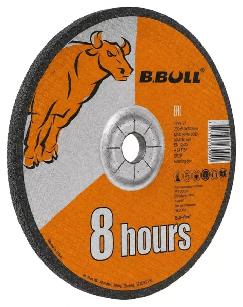 Диск шлифовальный по металлу 230x6x22,2 мм B.BULL