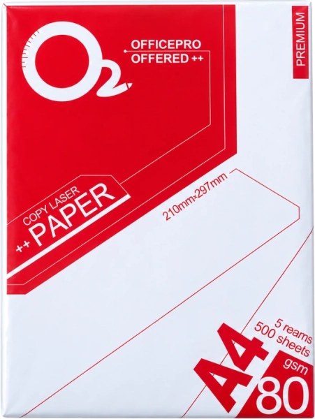 Бумага офисная O2 А4, 80 г/м², 500 листов