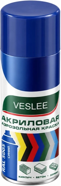 Аэрозольная эмаль универсальная синяя VESLEE 520 мм RAL 5005