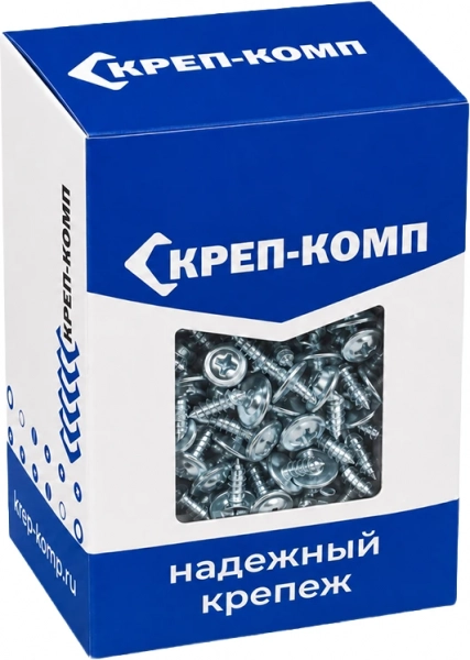 Саморез остроконечный оцинкованный с прессшайбой 4,2х13 мм 1000 шт