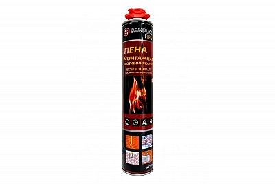 Монтажная пена профессиональная SAMFLEX FIRE огнеупорная всесезонная  под пистолет и аппликатор