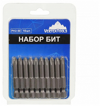 Бита крестовая PH2 50 мм (10 шт.) Vertextools