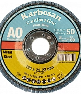Круг лепестковый КЛТ 125х22 Р60 Karbosan Comfort Line AO SD Flap Конический