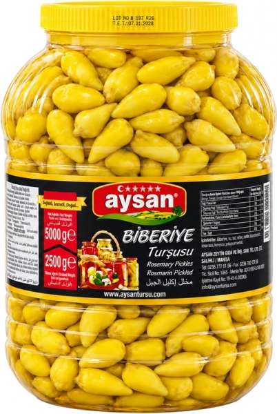 Перец консервированный острый малый 5 л AYSAN