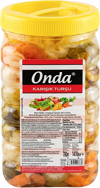Овощи маринованные Onda ассорти (1430 г)
