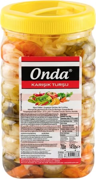 Овощи маринованные Onda ассорти (1430 г)