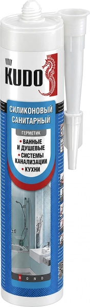 Силиконовый санитарный герметик Kudo KSK 181 белый (280 мл)
