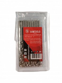 Сверло по металлу SAMTOOLS 3х61 мм HSS (10 шт.)