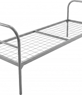 Кровать металлическая одноярусная Бюджет +, 80x190 см, сетка 100х50, 1 перемычка