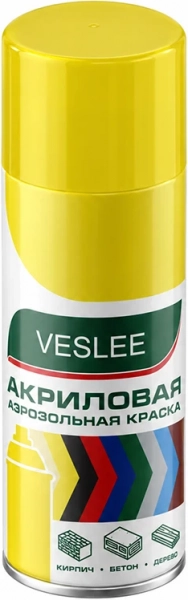 Аэрозольная эмаль универсальная желтая VESLEE 520 мм RAL 1018