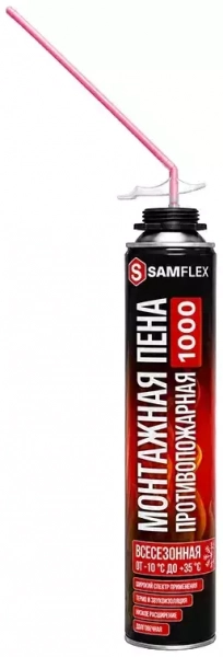 Пена монтажная с аппликатором SAMFLEX противопожарная всесезонная 1000 мл