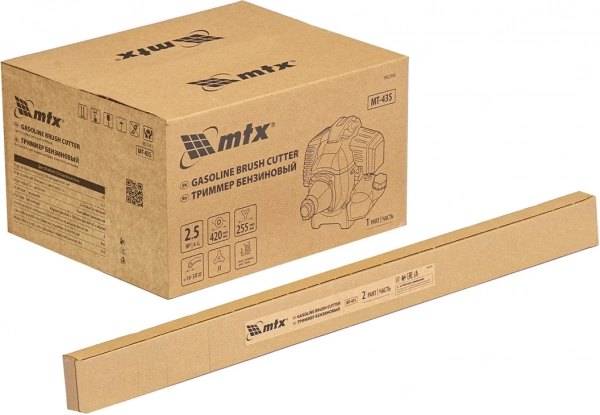 Триммер бензиновый MT-43S 43 см3 разъемная штанга состоит из 2 частей MTX