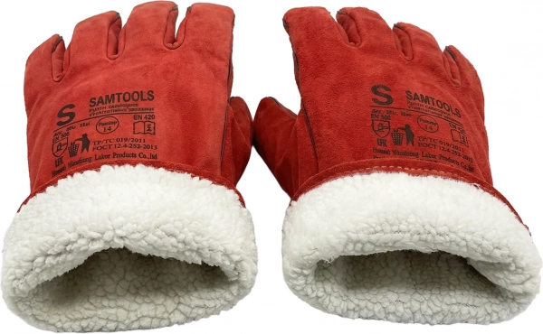 Краги утепленные Samtools красные, р 14/3XL, 35 см