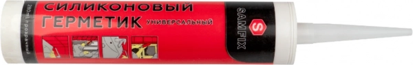 Герметик силиконовый строительный прозрачный 280 мл (325 г) Samfix