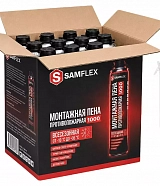 Пена монтажная с аппликатором SAMFLEX противопожарная всесезонная 1000 мл (12 шт)