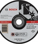 Круг шлифовальный по нержавеющей стали Bosch 180х6х22 Inox
