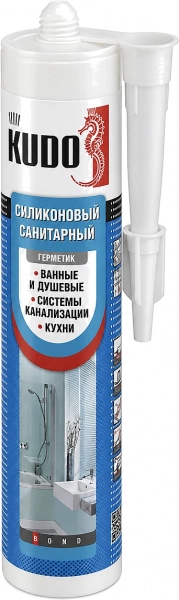 Силиконовый санитарный герметик Kudo KSK 181 белый (280 мл)