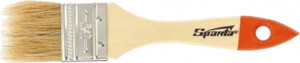 Кисть плоская Slimline 1,5" 38 мм, натуральная щетина, деревянная ручка Sparta