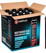 Пена монтажная с аппликатором SAMFLEX профессиональная всесезонная 1000 мл (12 шт)