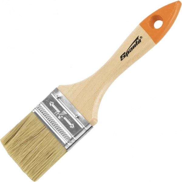 Кисть плоская Slimline 2" 50 мм, натуральная щетина, деревянная ручка Sparta