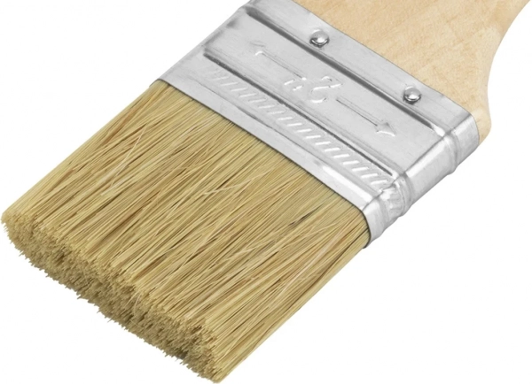Кисть плоская Slimline 2" 50 мм, натуральная щетина, деревянная ручка Sparta