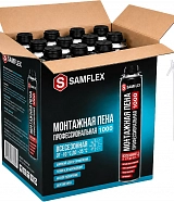 Пена монтажная с аппликатором SAMFLEX профессиональная всесезонная 1000 мл (12 шт)