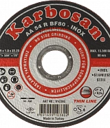 Диск отрезной по нержавеющей стали Karbosan 115х1х22 Inox