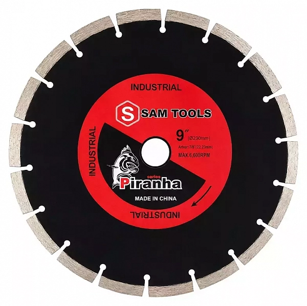 Диск алмазный по бетону сегментный 230 мм PIRANHA