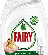 Средство для мытья посуды FAIRY 900 мл Pure&Clean без отдушек и красителей