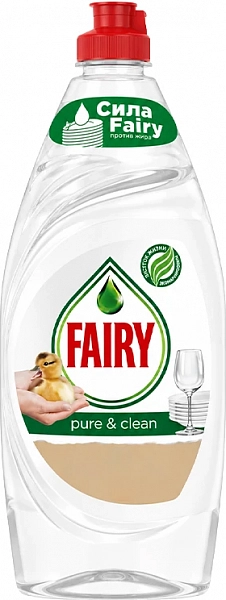 Средство для мытья посуды FAIRY 900 мл Pure&Clean без отдушек и красителей