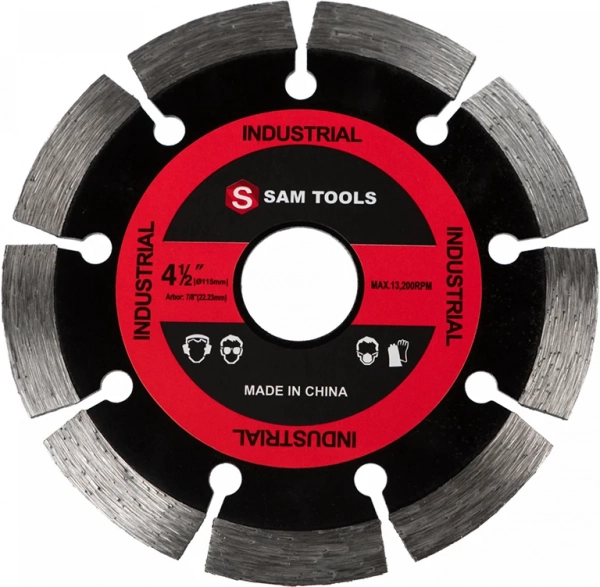 Диск алмазный отрезной сегментный по бетону 115 мм SAMTOOLS