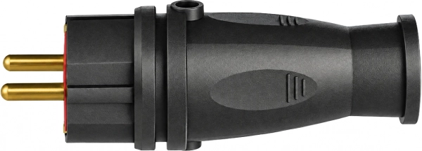 Вилка прямая каучуковая 220-230В, 16-001 УХЛ3, IP44