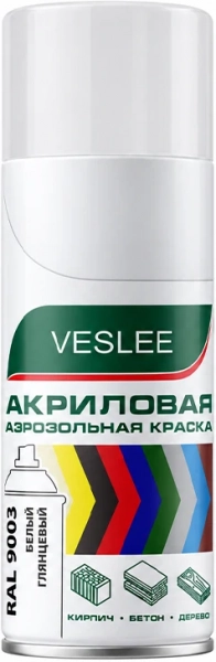 Аэрозольная эмаль универсальная белая VESLEE 520 мм RAL 9003