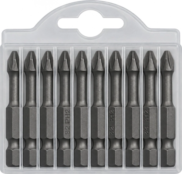 Бита крестовая магнитная PH2 50 мм HQ S2 STRONG (10 шт.) Samtools
